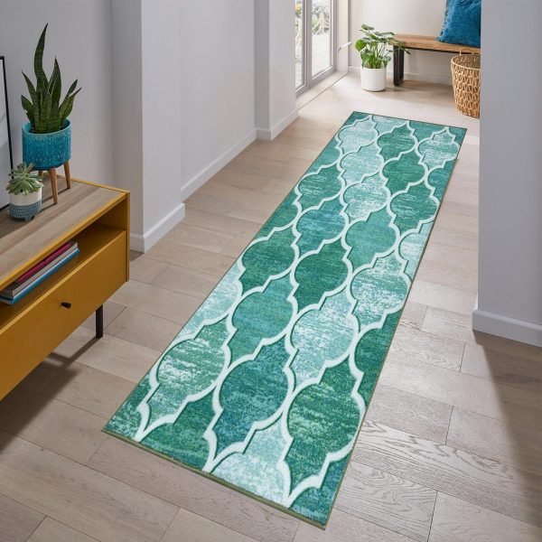 Aqua-5.jpg Ouranos geometric rug in Aqua