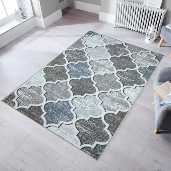 Ouranos geometric rug in Beige