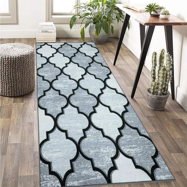Ouranos geometric rug in Grey