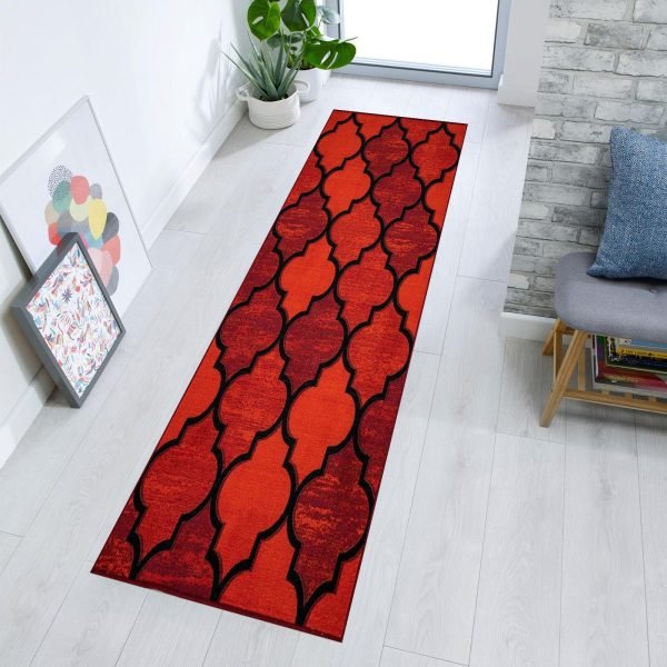 Red-48.jpg Ouranos geometric rug in Red