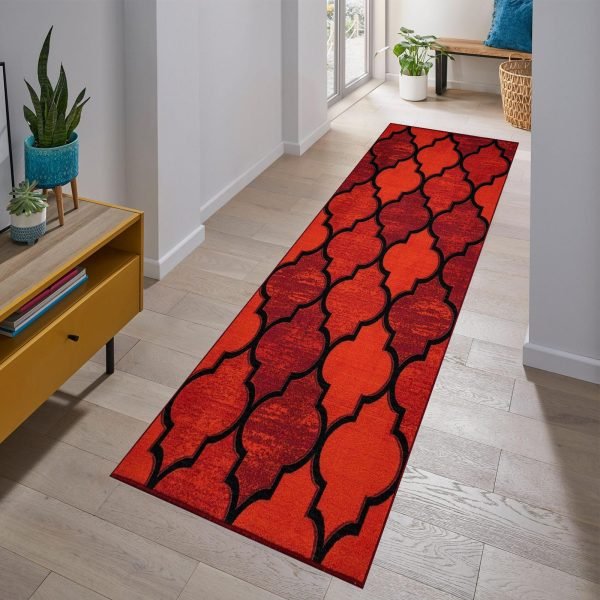 Red-51.jpg Ouranos geometric rug in Red