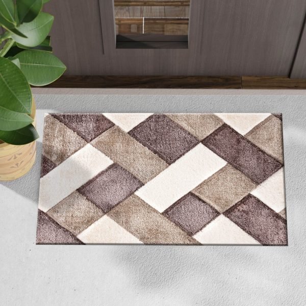 Beige.jpg Orion geometric shaggy rug in Beige