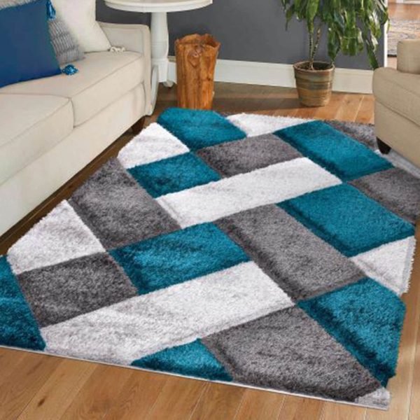 Emerald-1.jpg Orion geometric shaggy rug in Emerald