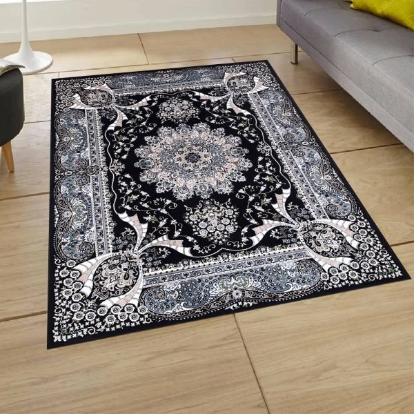 Rada traditional floral rug in Black