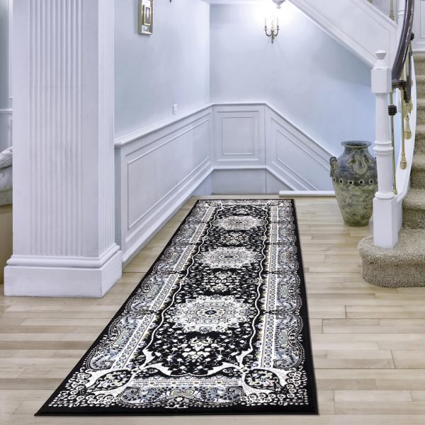 Black-3.jpg Rada traditional floral rug in Black