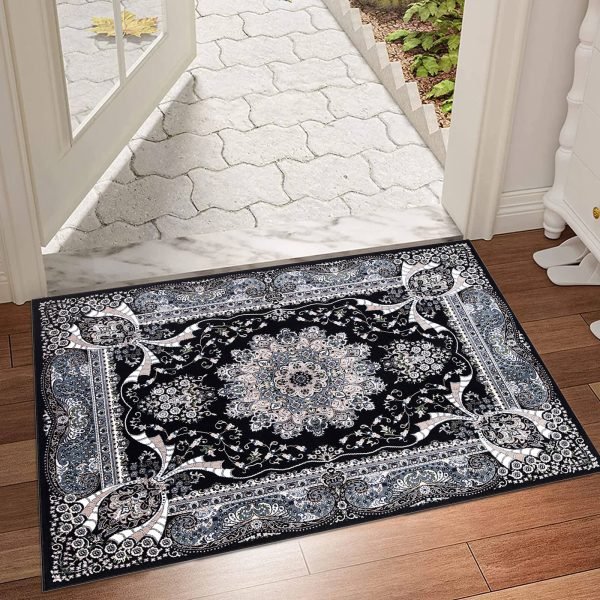 Rada traditional floral rug in Black