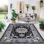 Rada traditional floral rug in Black