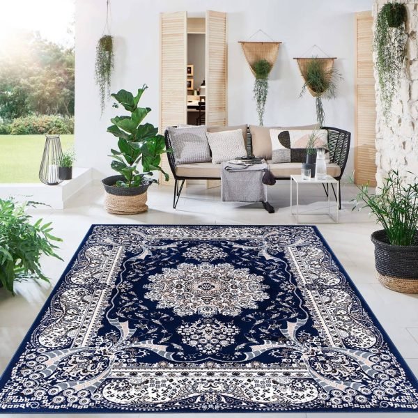 Rada traditional floral rug in Blue