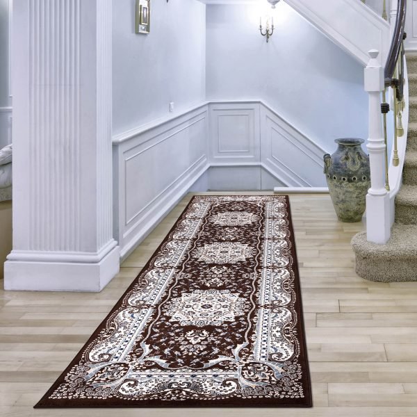 Brown-3.jpg Rada traditional floral rug in Brown