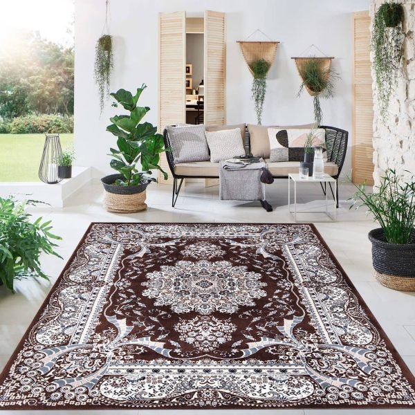 Rada traditional floral rug in Brown