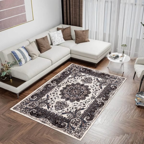 Rada traditional floral rug in Cream