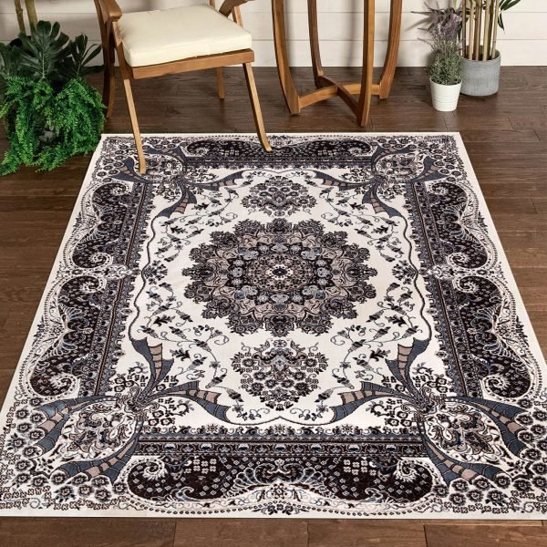 Cream-5.jpg Rada traditional floral rug in Cream