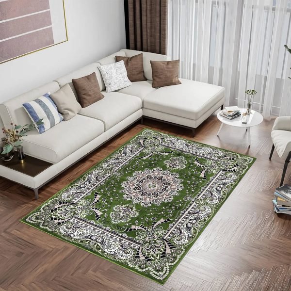 Green-4.jpg Rada traditional floral rug in Green