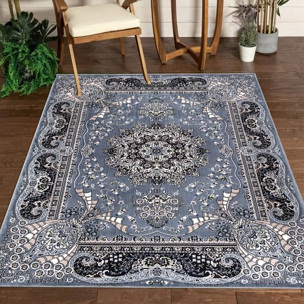 Rada traditional floral rug in Grey