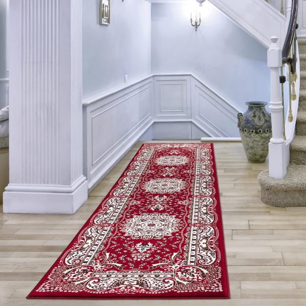 Rada traditional floral rug in Red