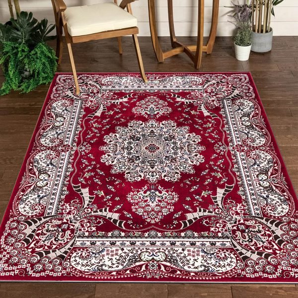 Rada traditional floral rug in Red