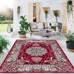 Rada traditional floral rug in Red