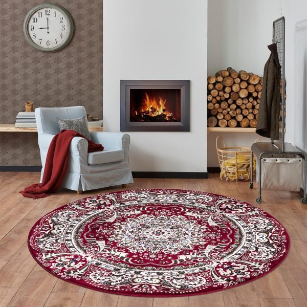 Rada traditional floral rug in Red