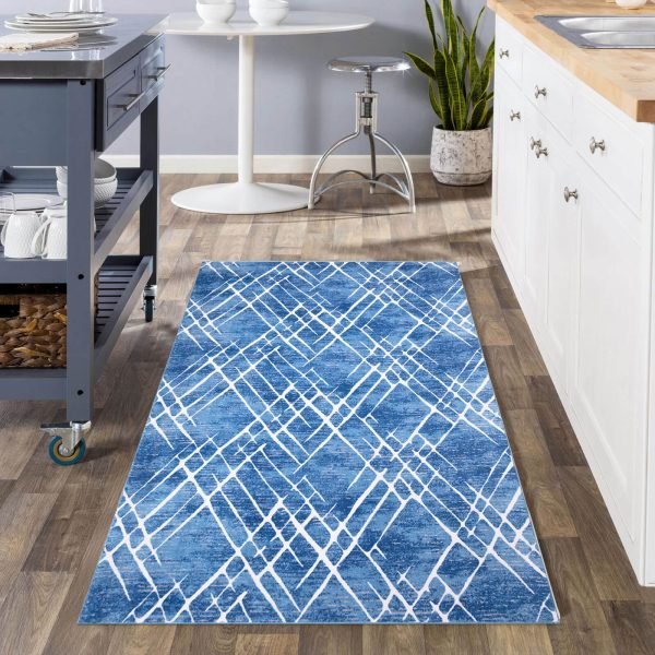Amor abstract rug in Blue