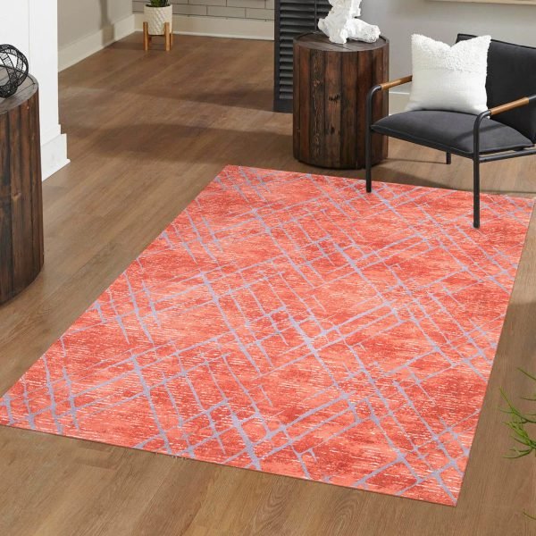 Brick-9.jpg Amor abstract rug in Brick Red