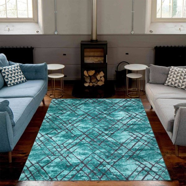 Turquoise-10.jpg Amor abstract rug in Turquoise