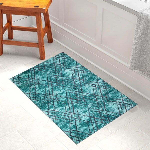 Turquoise-7.jpg Amor abstract rug in Turquoise