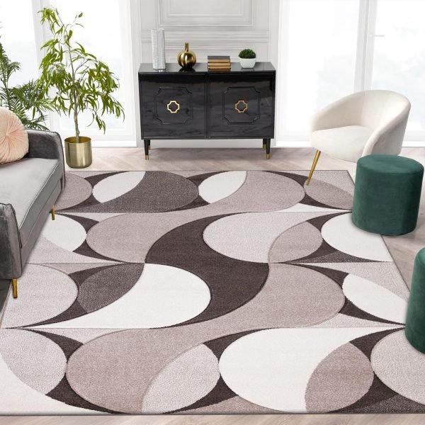 Beige-9.jpg Kenzo geometric rug in Beige