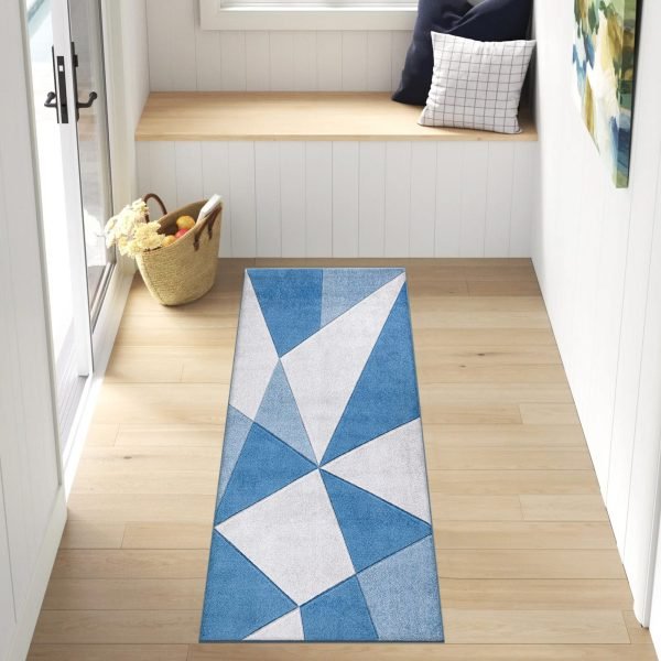 Athens geometric rug in Blue