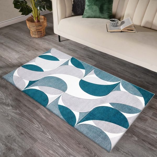 Emerald-6.jpg Kenzo geometric rug in Emerald
