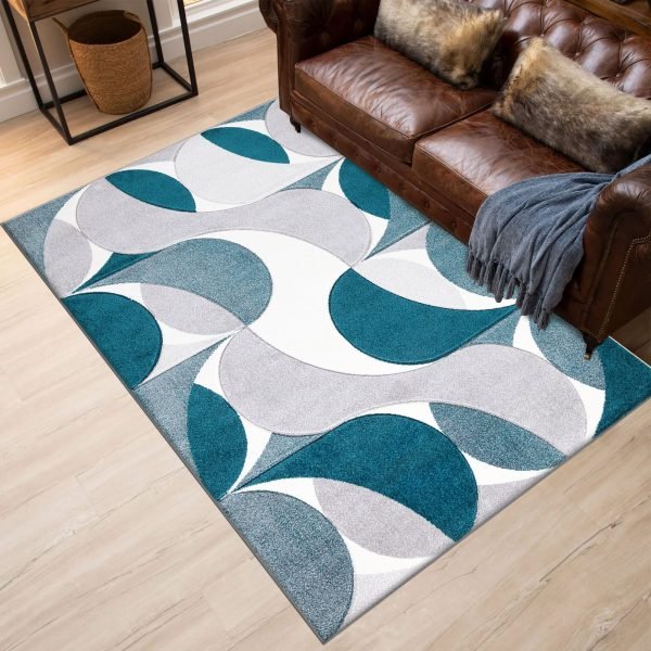 Emerald-7.jpg Kenzo geometric rug in Emerald
