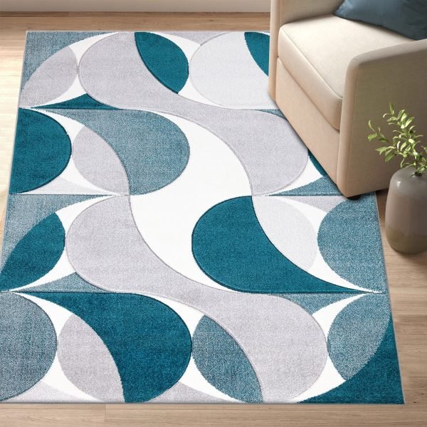 Emerald-8.jpg Kenzo geometric rug in Emerald