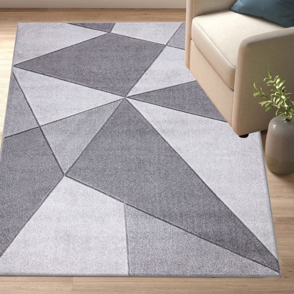 Athens geometric rug in Grey