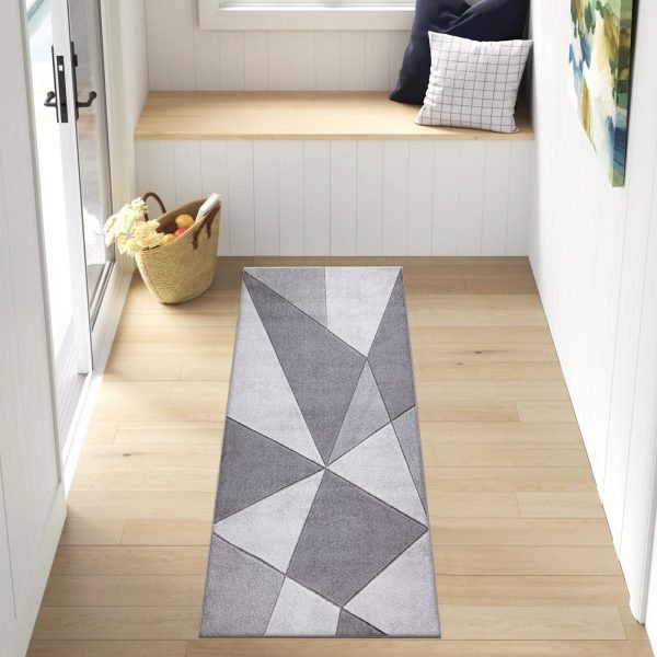 Grey.jpg Athens geometric rug in Grey