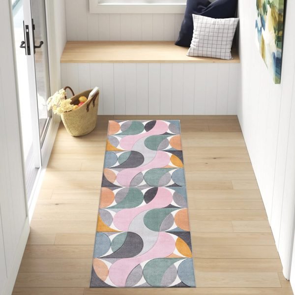 Multi-5.jpg Kenzo geometric rug in Multicolour