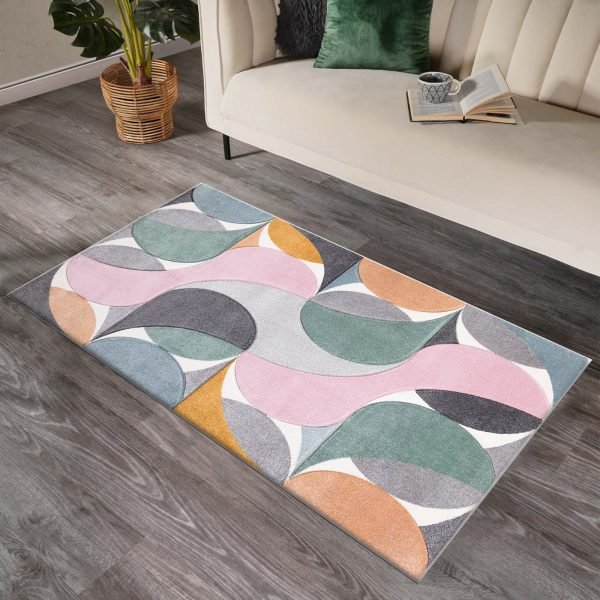 Kenzo geometric rug in Multicolour