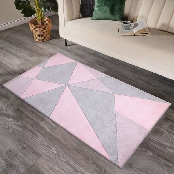 Pink-1.jpg Athens geometric rug in Pink