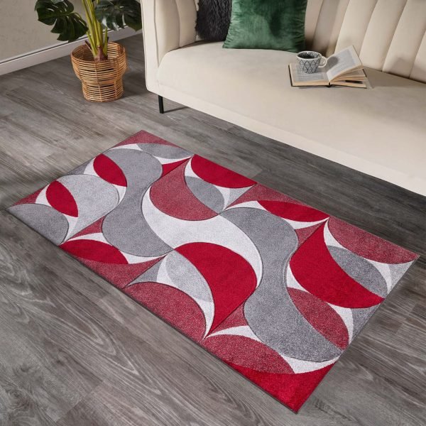 Kenzo geometric rug in Red