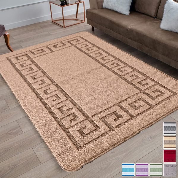 Rocco plain rug in Beige