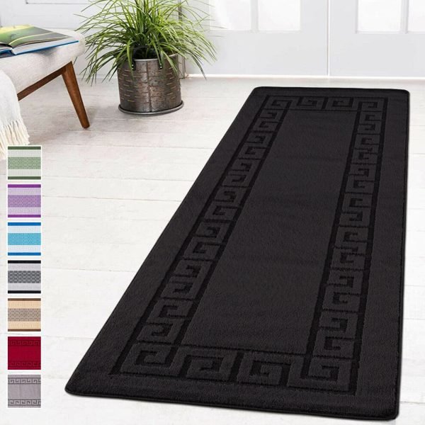 Rocco plain rug in Black