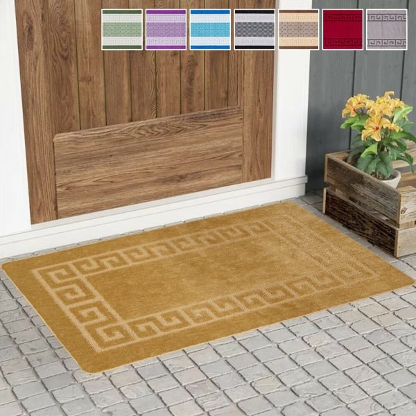 Rocco plain rug in Ochre