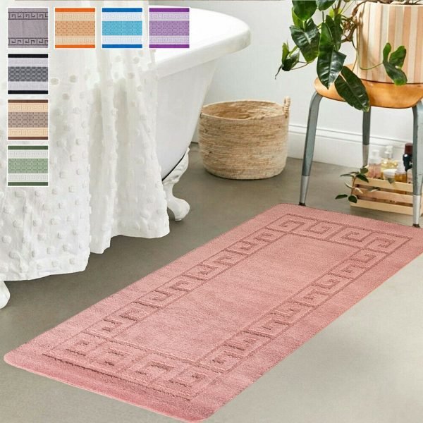 Rocco plain rug in Pink