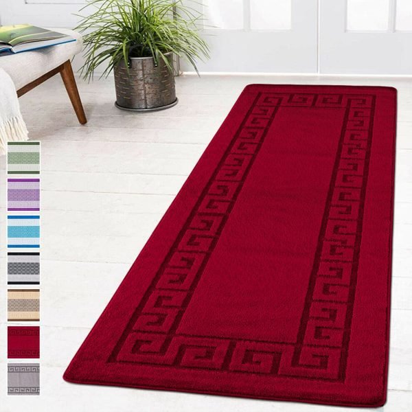 Rocco plain rug in Red
