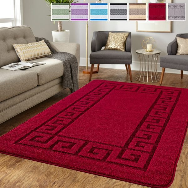 Rocco plain rug in Red