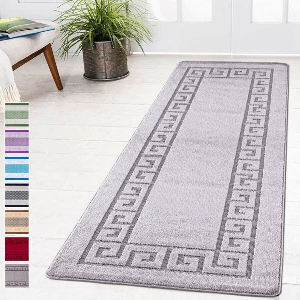 Rocco plain rug in Silver