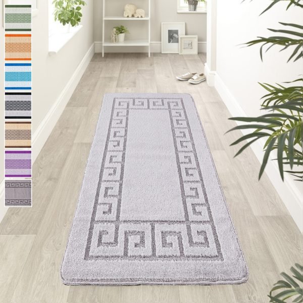 Rocco plain rug in Silver