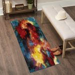 Multi Colour geometric rug in Splash Design
