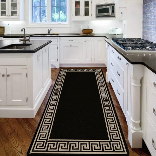 BlackBeige-6.jpg Greeky bordered rug in Black Beige