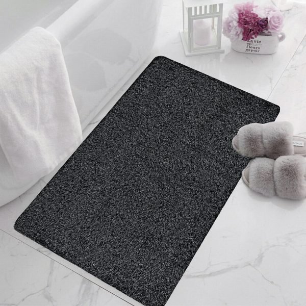 BlackGrey-13.jpg Natty plain shaggy rug in Black Grey