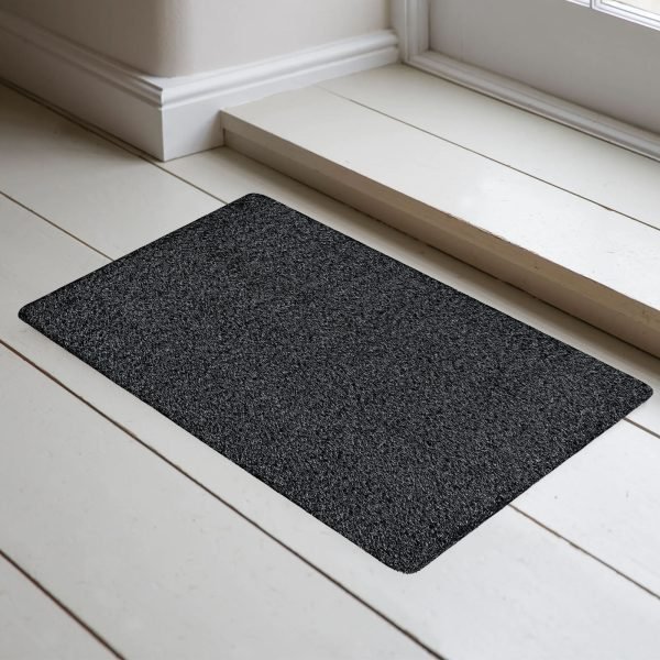 BlackGrey-19.jpg Natty plain shaggy rug in Black Grey