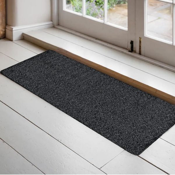 BlackGrey-23.jpg Natty plain shaggy rug in Black Grey